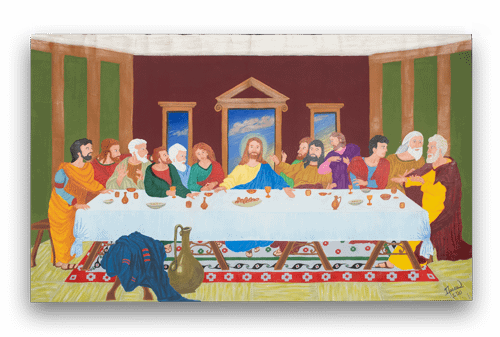 Last Supper Mural Painting on the wall. By Paint Your Canvas India